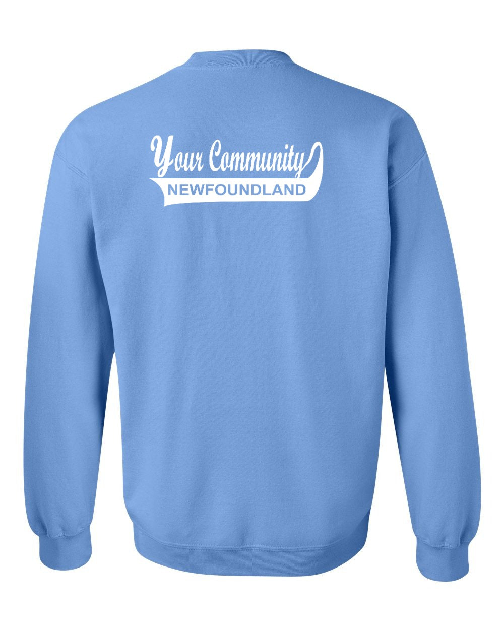 Custom Your Community Swoop (NFLD) Left Chest and Back Crewneck Sweatshirt - Unisex