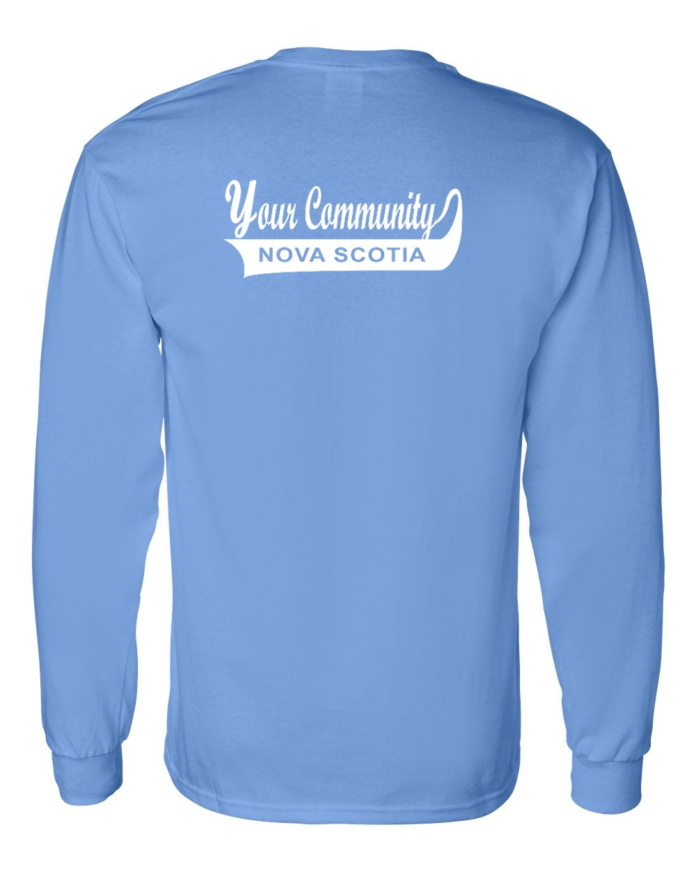 Custom Your Community Swoop (NS) Left Chest and Back Long Sleeve Tee - Unisex