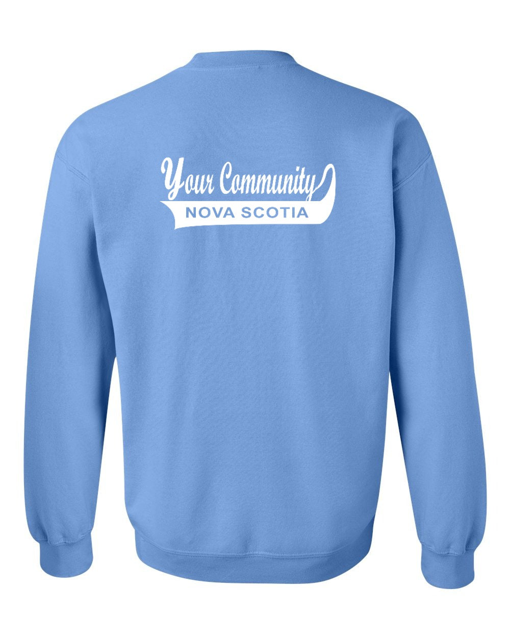 Custom Your Community Swoop (NS) Left Chest and Back Crewneck Sweatshirt - Unisex