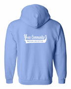 Custom Your Community Swoop (NS) Left Chest and Back Zip Hoodie - Unisex