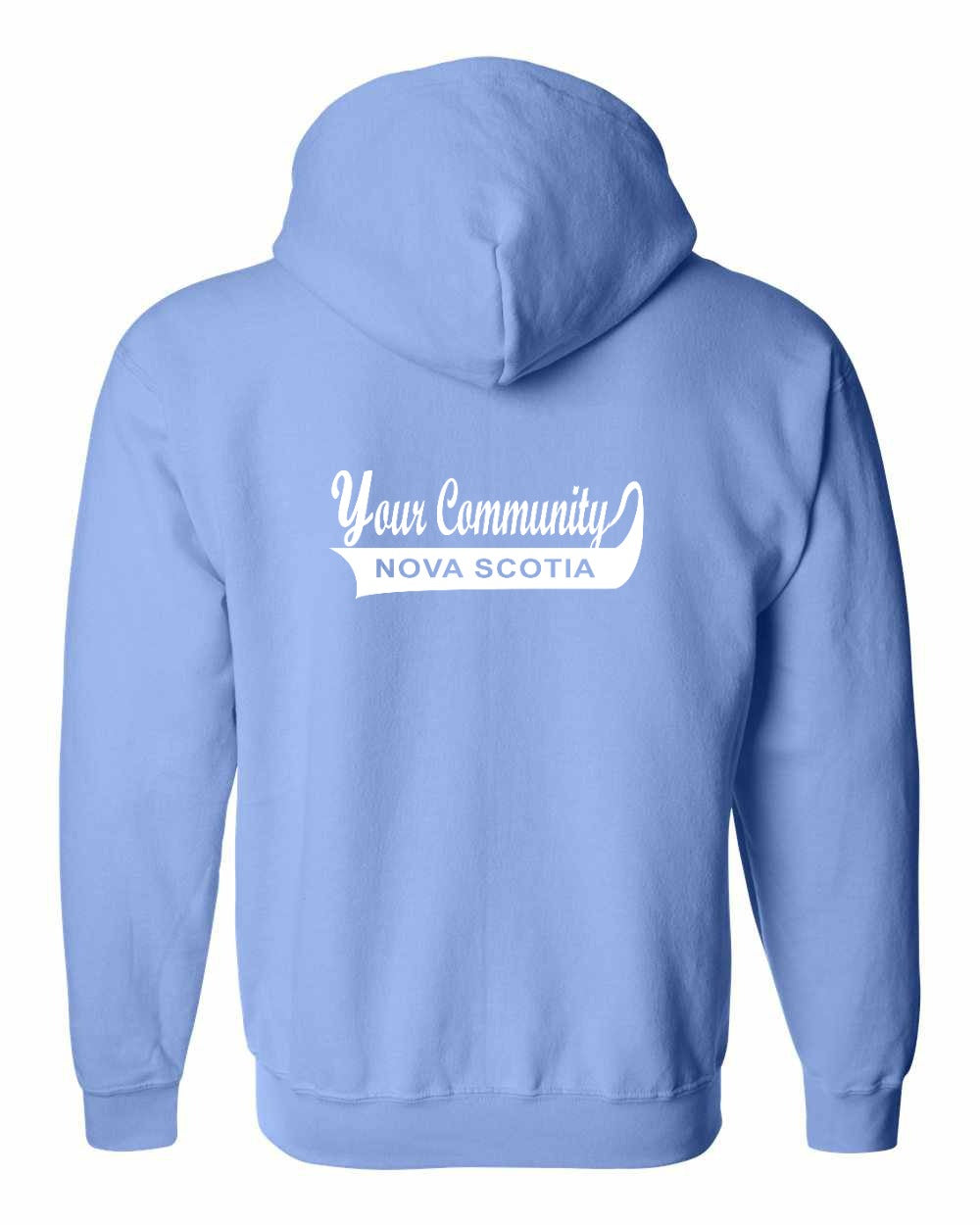 Custom Your Community Swoop (NS) Left Chest and Back Zip Hoodie - Unisex