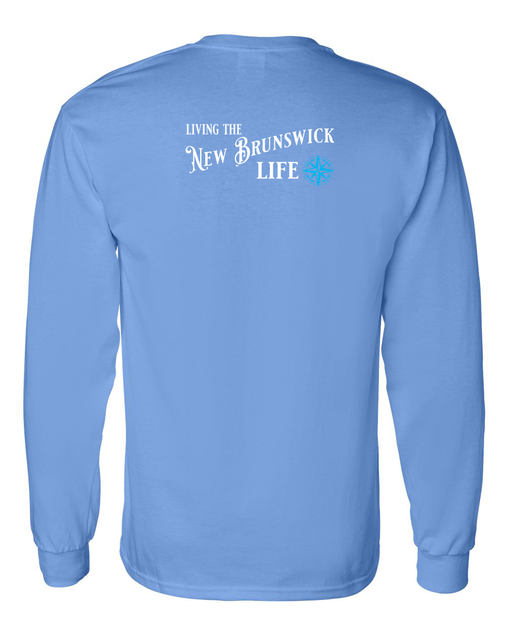 Living the NB Life blue Left Chest and Back Long Sleeve Tee - Unisex