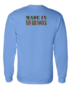 Made In NB ( Tartan Lettering) Left Chest and Back Long Sleeve Tee - Unisex