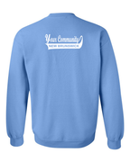 Your Community Swoop NB Left Chest and Back Crewneck Sweatshirt - Unisex
