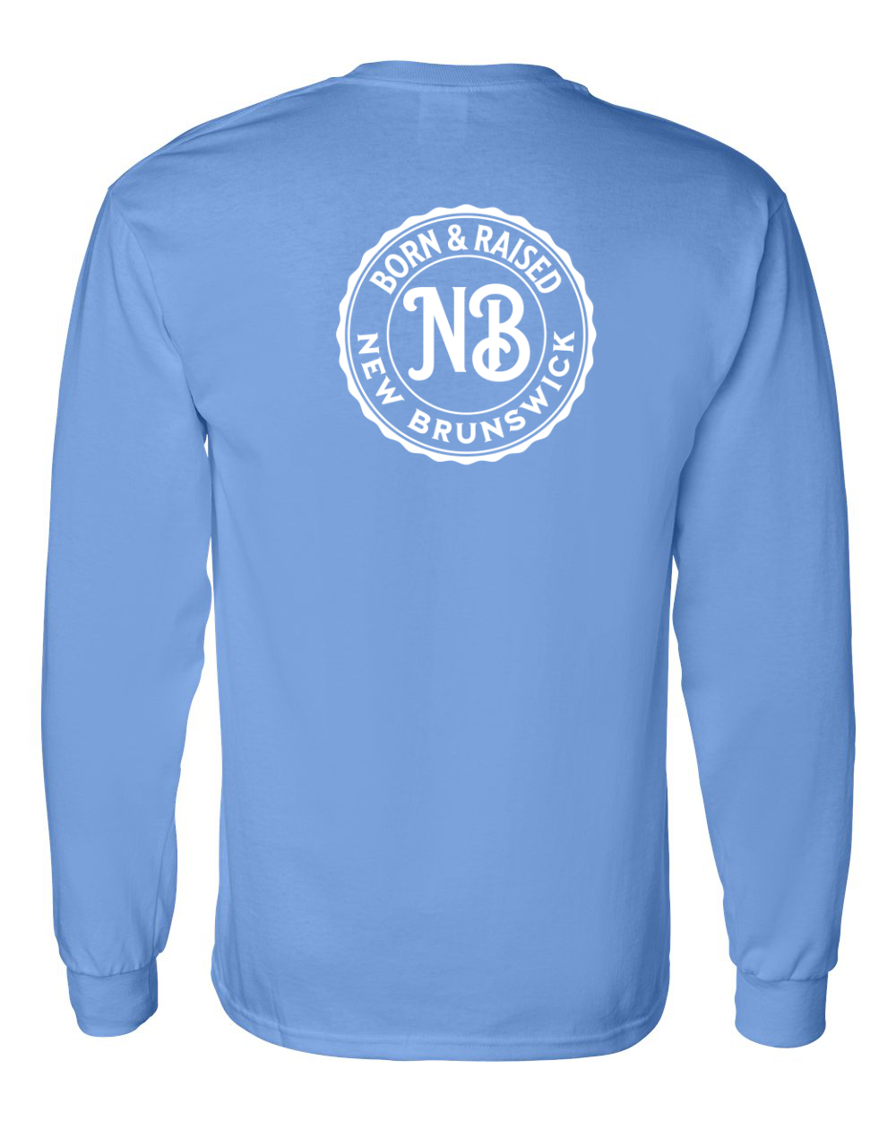 Born & Raised NB Left Chest and Back Long Sleeve Tee - Unisex