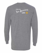 Living the NB Life yellow Left Chest and Back Long Sleeve Tee - Unisex