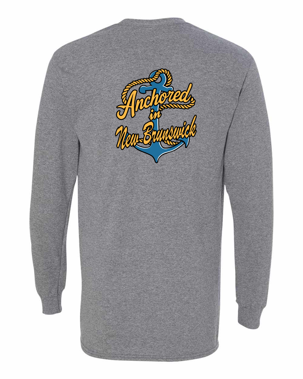 Anchored in NB Left Chest and Back Long Sleeve Tee - Unisex