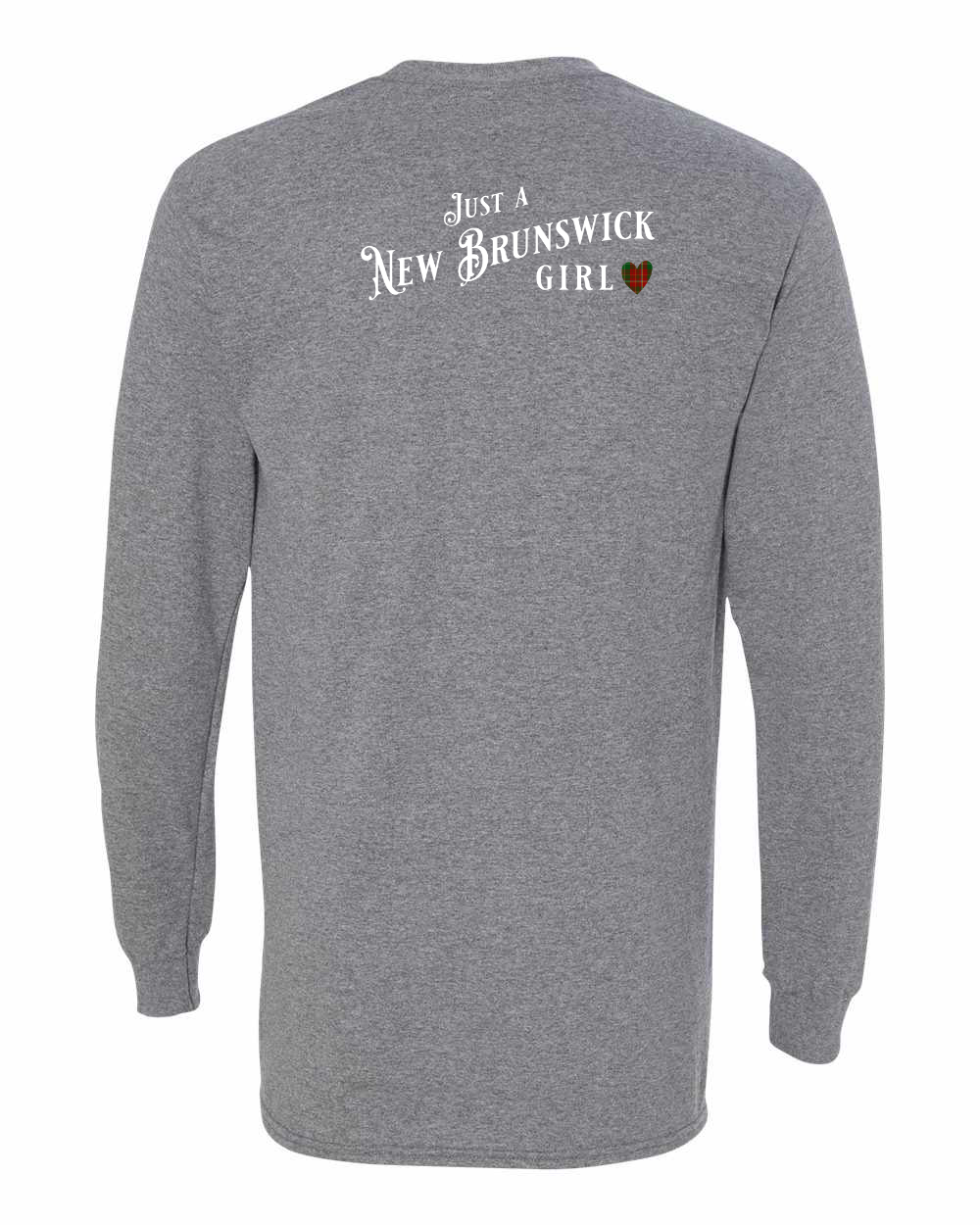 Just a NB Girl Tartan Left Chest and Back Long Sleeve Tee - Unisex