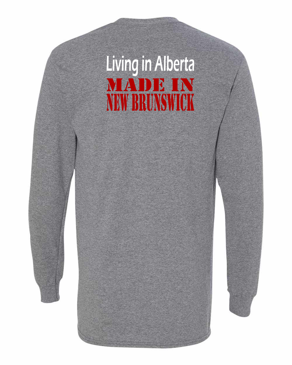 Living Alberta Made in NB Left Chest and Back Long Sleeve Tee - Unisex
