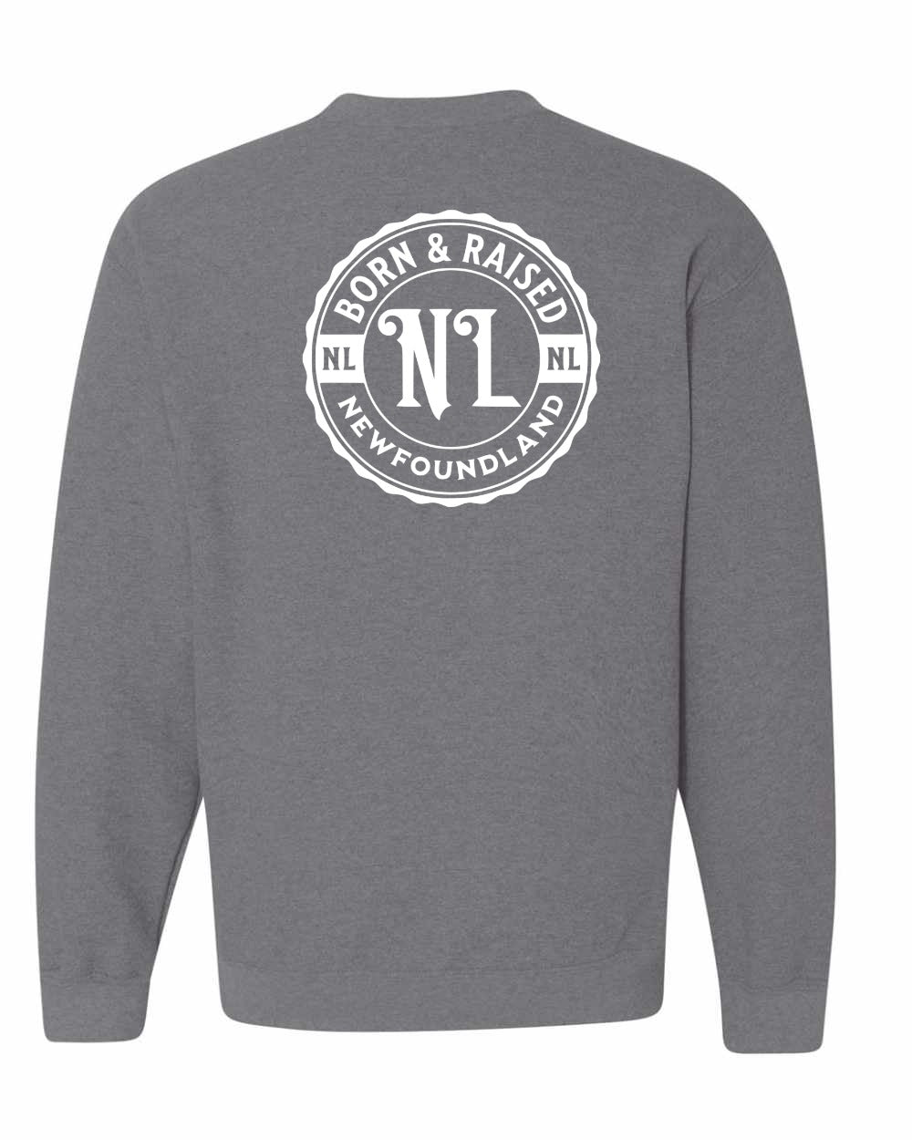 Born & Raised NFLD Left Chest and Back Crewneck Sweatshirt - Unisex