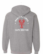 Maritime Swag CB Mandala Red Lobster Left Chest and Back Zip Hoodie - Unisex