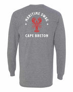 Maritime Swag CB Mandala Red Lobster Left Chest and Back Long Sleeve Tee - Unisex