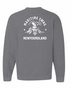 Maritime Swag NFLD Pirate Left Chest and Back Crewneck Sweatshirt - Unisex