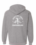 Maritime Swag NFLD Pirate Left Chest and Back Zip Hoodie - Unisex