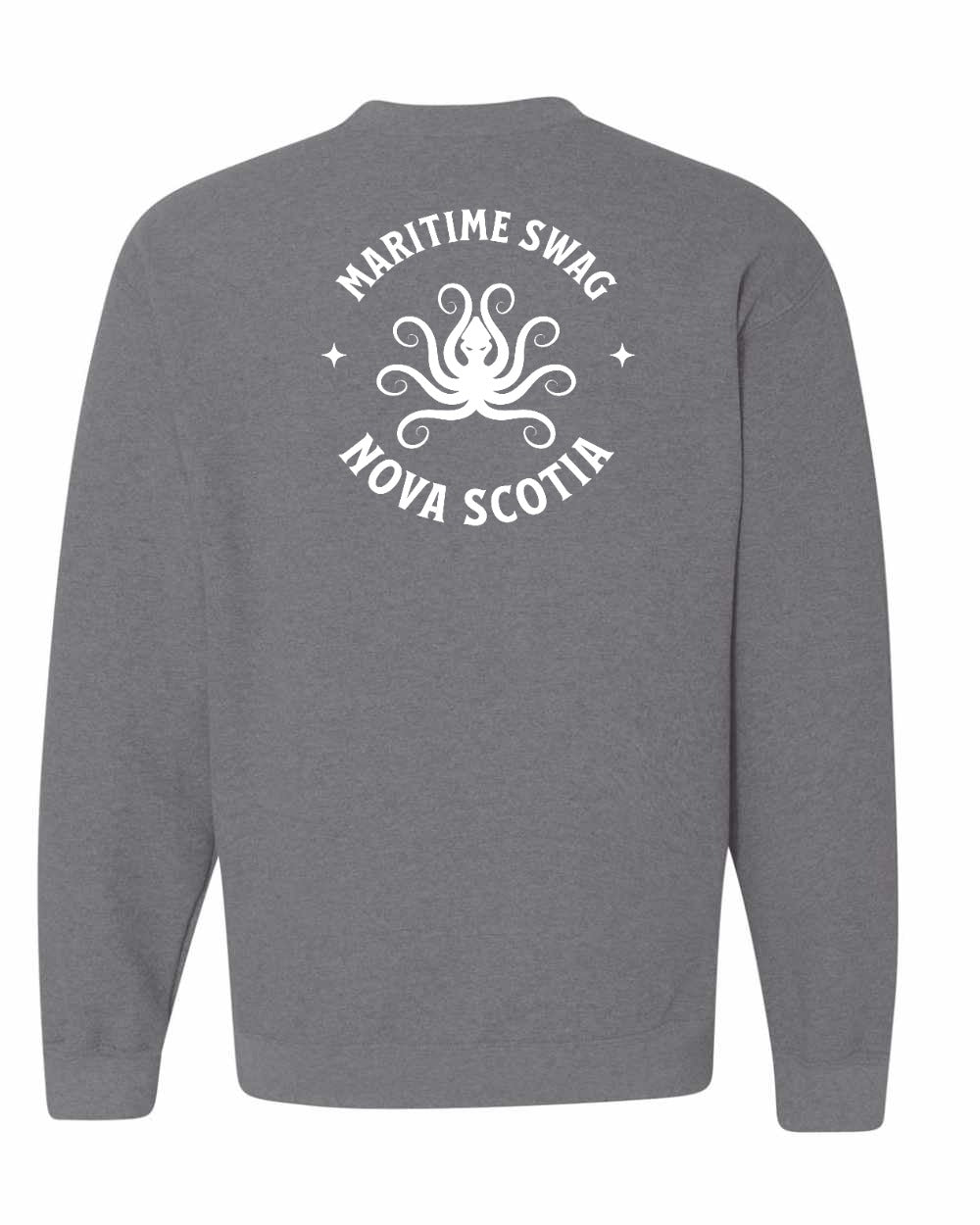 Maritime Swag Nova Scotia Octopus Left Chest and Back crew-neck