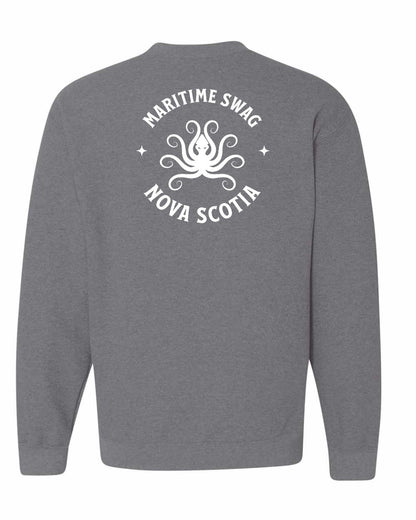 Maritime Swag Nova Scotia Octopus Left Chest and Back crew-neck