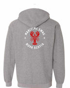 Maritime Swag NS Mandala Red Lobster Left Chest and Back Zip Hoodie - Unisex
