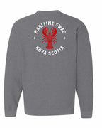 Maritime Swag NS Mandala Red Lobster Left Chest and Back Crewneck Sweatshirt - Unisex