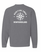 Maritime Swag NFLD Compass Left Chest and Back Crewneck Sweatshirt - Unisex