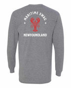 Maritime Swag NFLD Mandala Red Lobster Left Chest and Back Long Sleeve - Unisex
