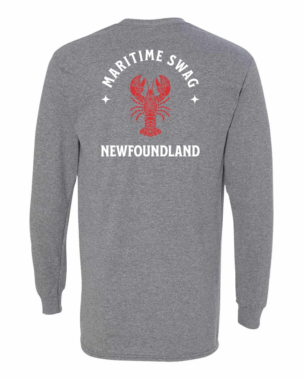 Maritime Swag Newfoundland Mandala Red Lobster Left Chest and Back Long Sleeve