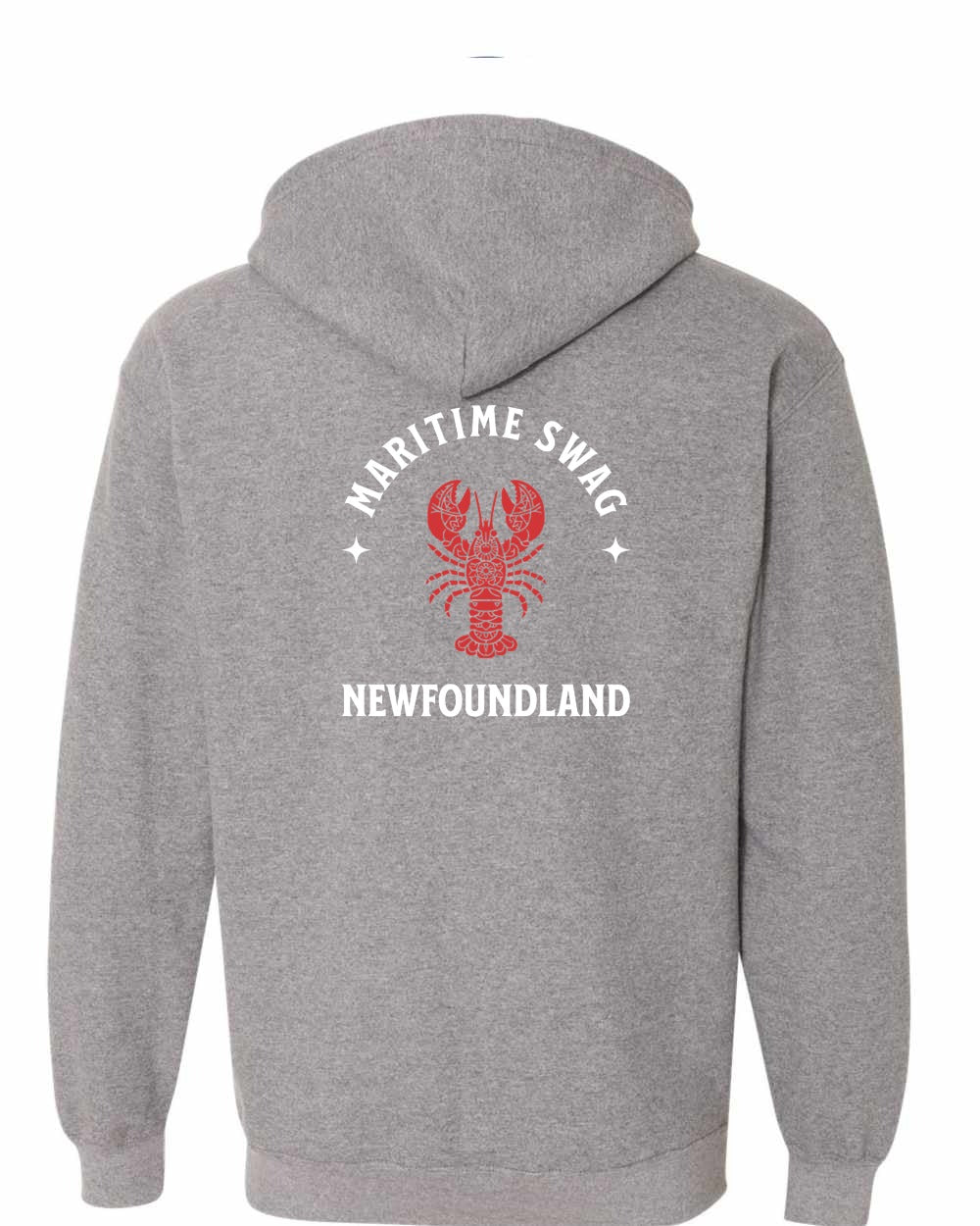 Maritime Swag NFLD Mandala Red Lobster Left Chest and Back Zip Hoodie - Unisex