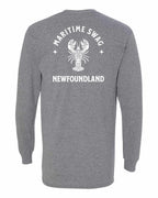 Maritime Swag NFLD Mandala white Lobster Left Chest and Back Long Sleeve - Unisex