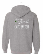 A piece of My heart in CB Tartan Heart Left Chest and Back Zip Hoodie - Unisex