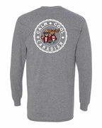 Calm Cool Moose and Beaver Left Chest and Back Long Sleeve - Gildan Canada (sewn Internationally) - Unisex