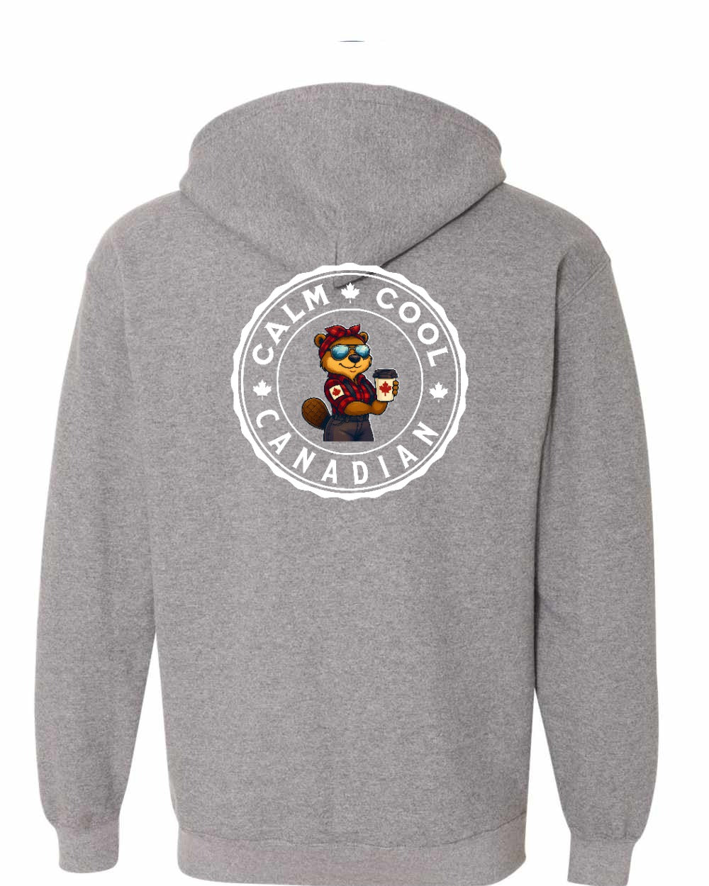 Calm Cool Rosie Sunglasses Left Chest and Back Zip Hoodie - Gildan Canada (sewn Internationally)