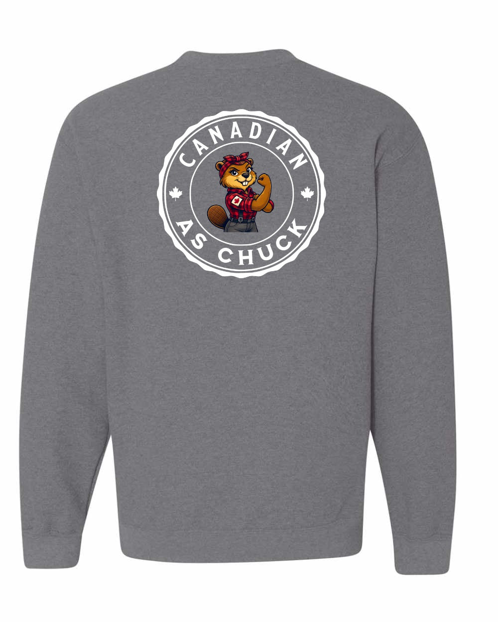 CDN as Chuck Rosie Flex Left Chest and Back Crewneck Sweatshirt - Gildan Canada (sewn Internationally) - Unisex