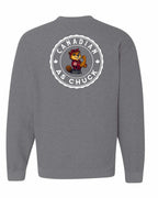 CDN as Chuck Rosie Flex Left Chest and Back Crewneck Sweatshirt - Gildan Canada (sewn Internationally) - Unisex