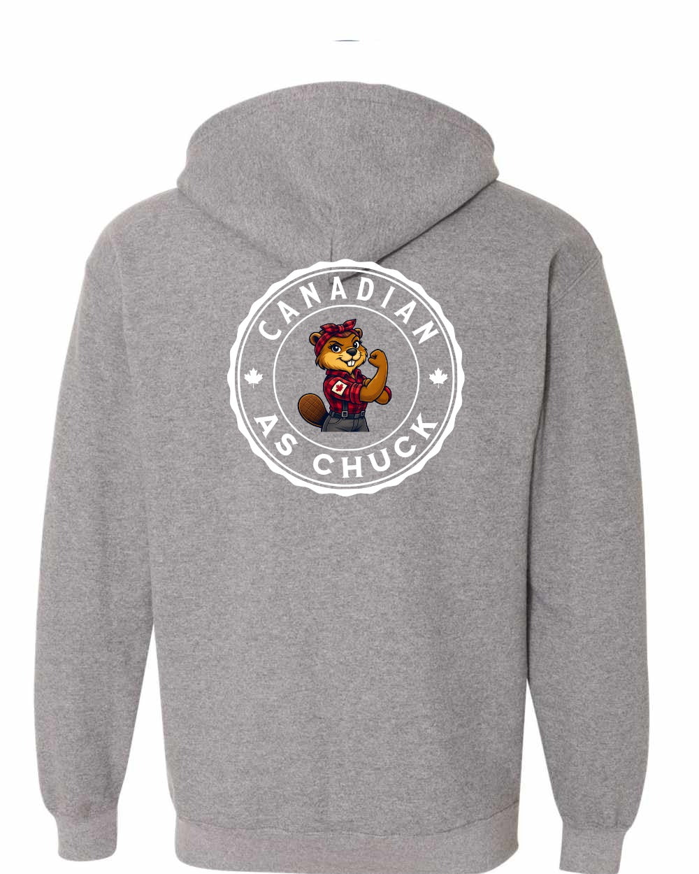 CDN as Chuck Rosie Flex Left Chest and Back Zip Hoodie - Gildan Canada (sewn Internationally) - Unisex