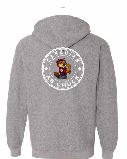 CDN as Chuck Rosie Flex Left Chest and Back Zip Hoodie - Gildan Canada (sewn Internationally)