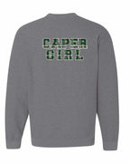 Caper Girl Left Chest and Back Crewneck Sweatshirt - Unisex