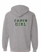 Caper Girl Left Chest and Back Zip Hoodie - Unisex
