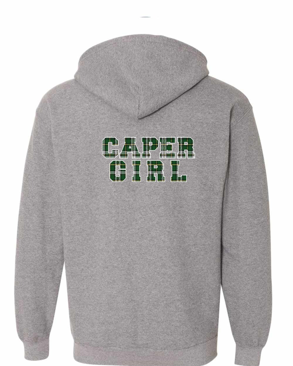 Caper Girl Left Chest and Back Zip Hoodie - Unisex