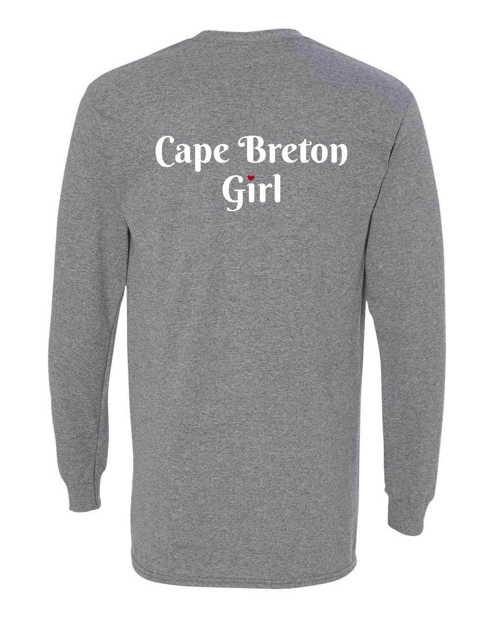 CB Girl Heart Dot Left Chest & Back Long Sleeve Tee - Unisex