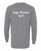 CB Girl Heart Dot Left Chest & Back Long Sleeve Tee - Unisex