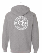 Born & Raised CB Left Chest and Back Zip Hoodie - Unisex