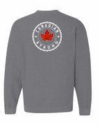 Canadian Strong Leaf Left Chest and Back Crewneck Sweatshirt - Gildan Canada (sewn Internationally) - Unisex