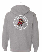 Canadian Strong Beaver Left Chest and Back Zip Hoodie - Gildan Canada (sewn Internationally) - Unisex