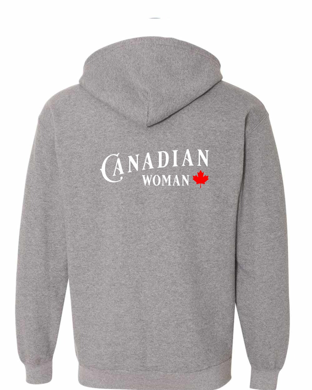 Canadian Woman Left Chest and Back Zip Hoodie - Gildan Canada (sewn Internationally)
