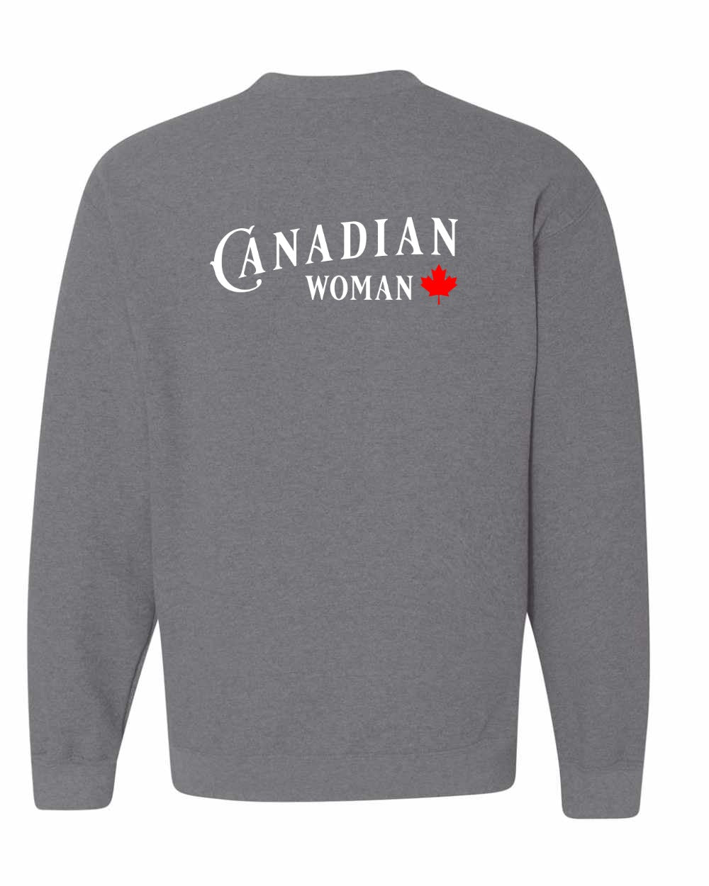 Canadian Woman Left Chest and Back Crewneck Sweatshirt - Gildan Canada (sewn Internationally) - Unisex