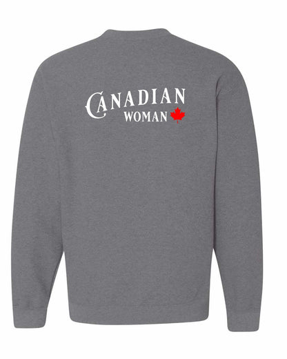 Canadian Woman Left Chest and Back Crewneck