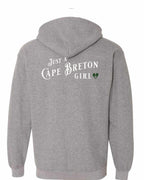 Just a CB Girl Tartan Left Chest and Back Zip Hoodie - Unisex