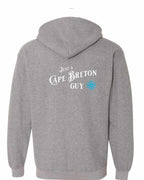 Just a CB Guy Blue Left Chest and Back Zip Hoodie - Unisex