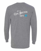 Just a CB Guy Blue Left Chest and Back Long Sleeve Tee - Unisex