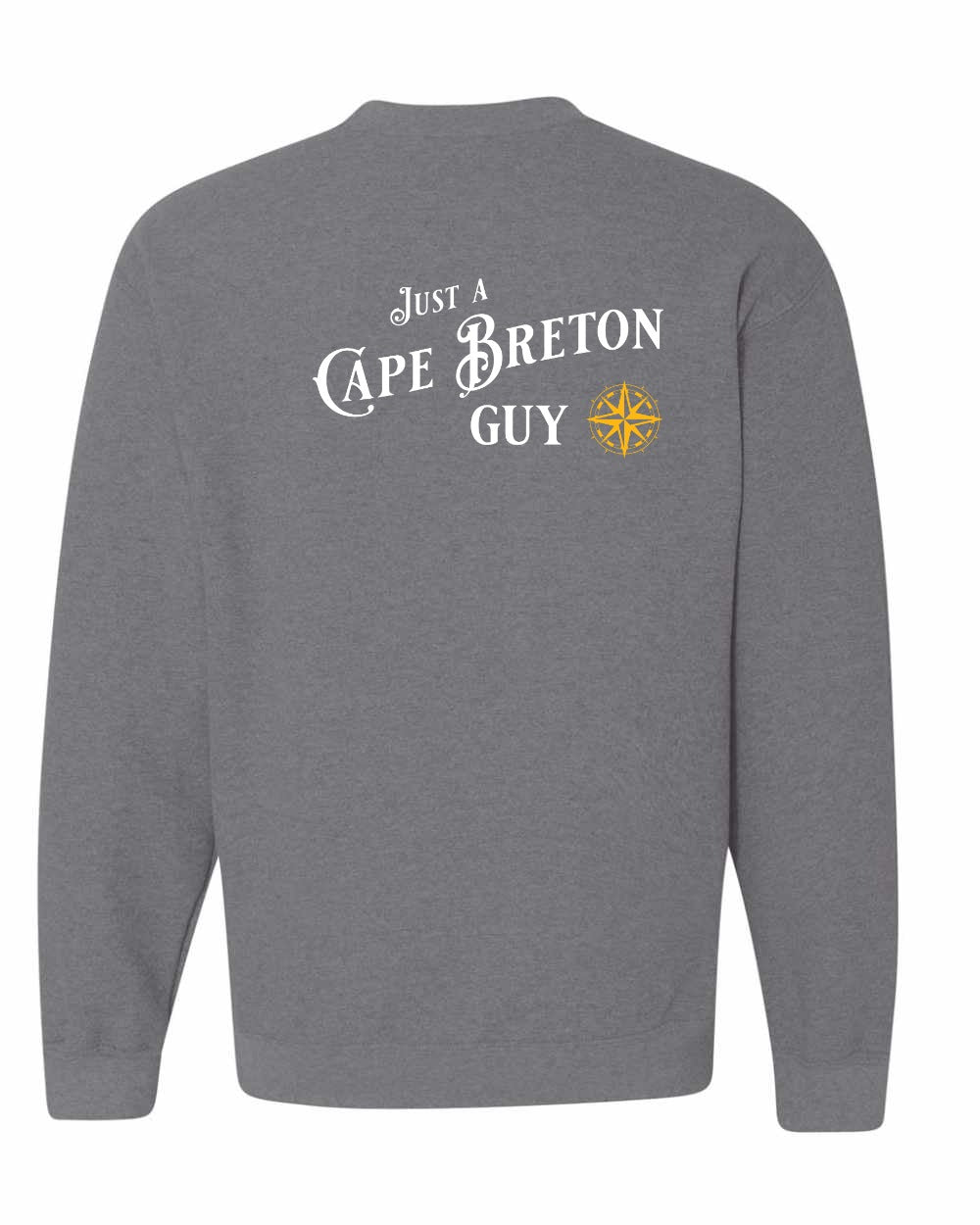 Just a CB Guy Yellow Compass Left Chest and Back Crewneck Sweatshirt - Unisex