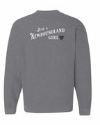 Just a NFLD Girl Tartan Left Chest and Back Crewneck Sweatshirt - Unisex
